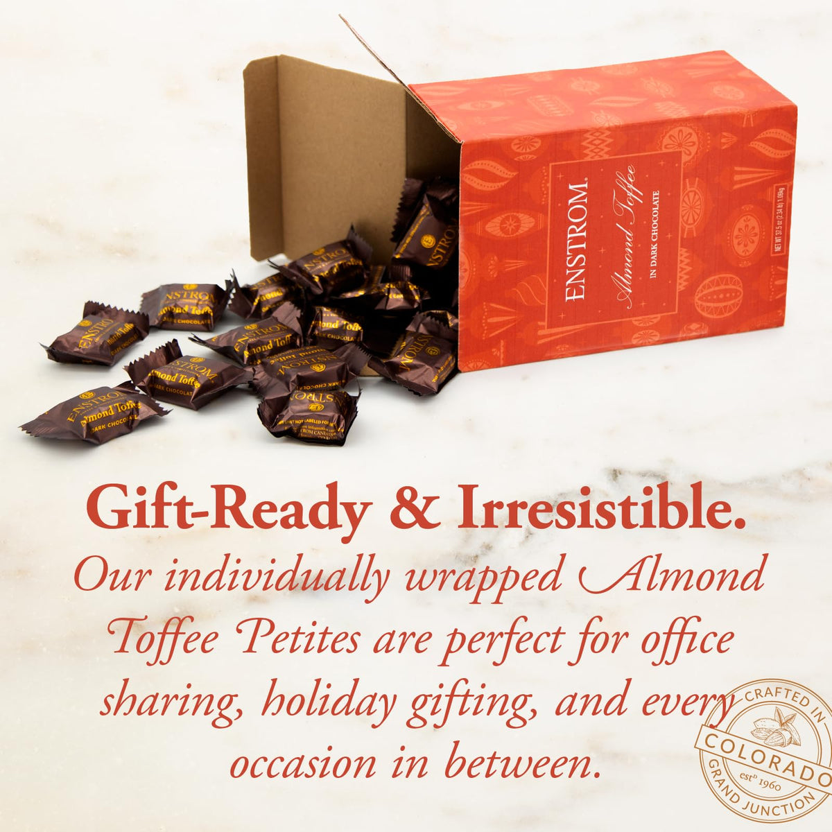 Enstrom Almond Toffee Petites Gift Box, Dark Chocolate