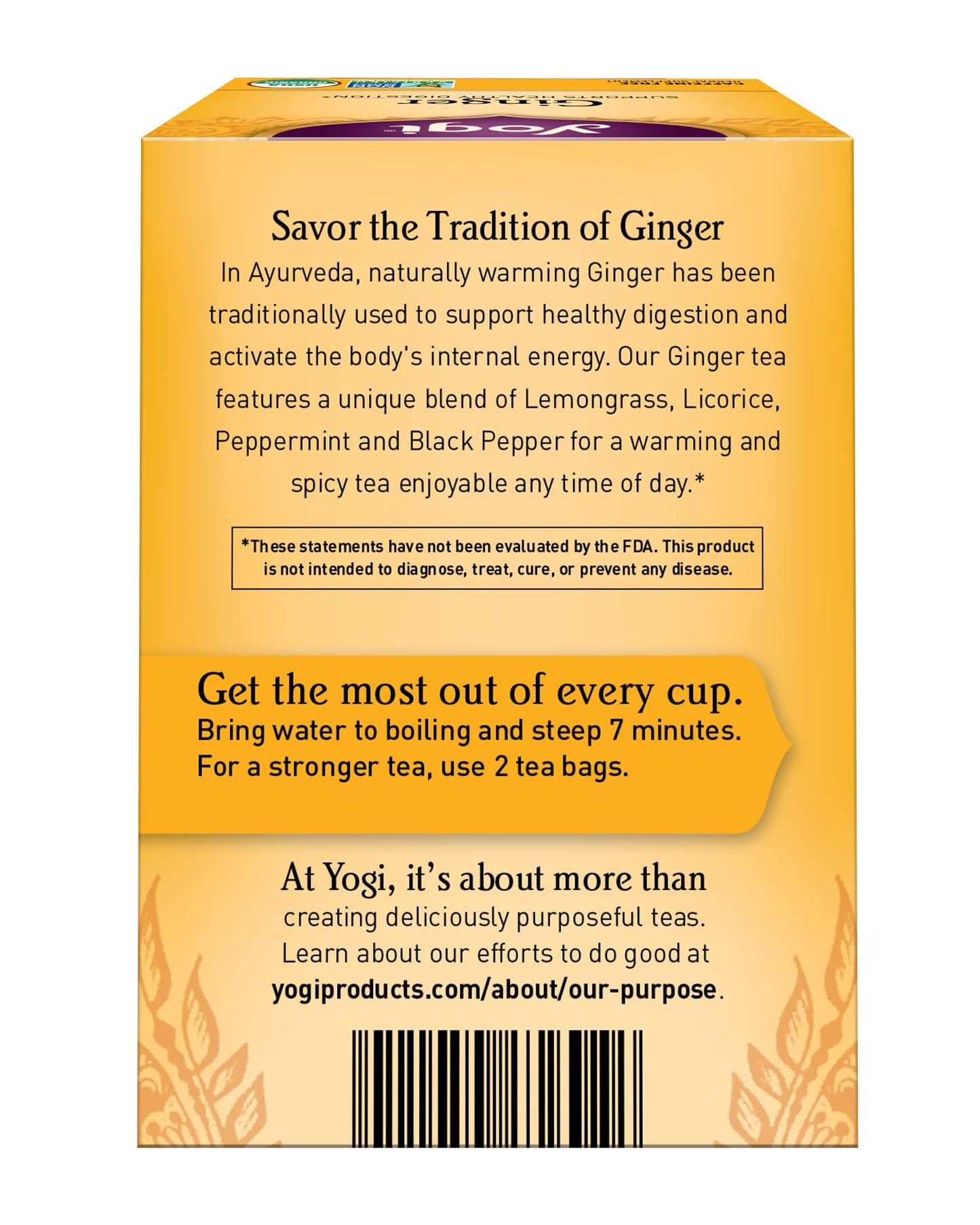 Yogi Tea, Ginger, 1.12 Ounce