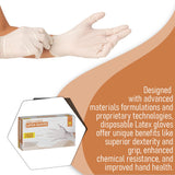 SPRINGCARE Disposable Latex Gloves, Powder Free (100 Gloves Per Box) (Extra Large)