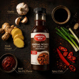 Oriental Wok Gourmet General Wong's Spicy Stir Fry Sauce, Umami-Infused Gourmet Sauce, Timeless Taste & Contemporary Convenience, 14 oz (1 Pack)