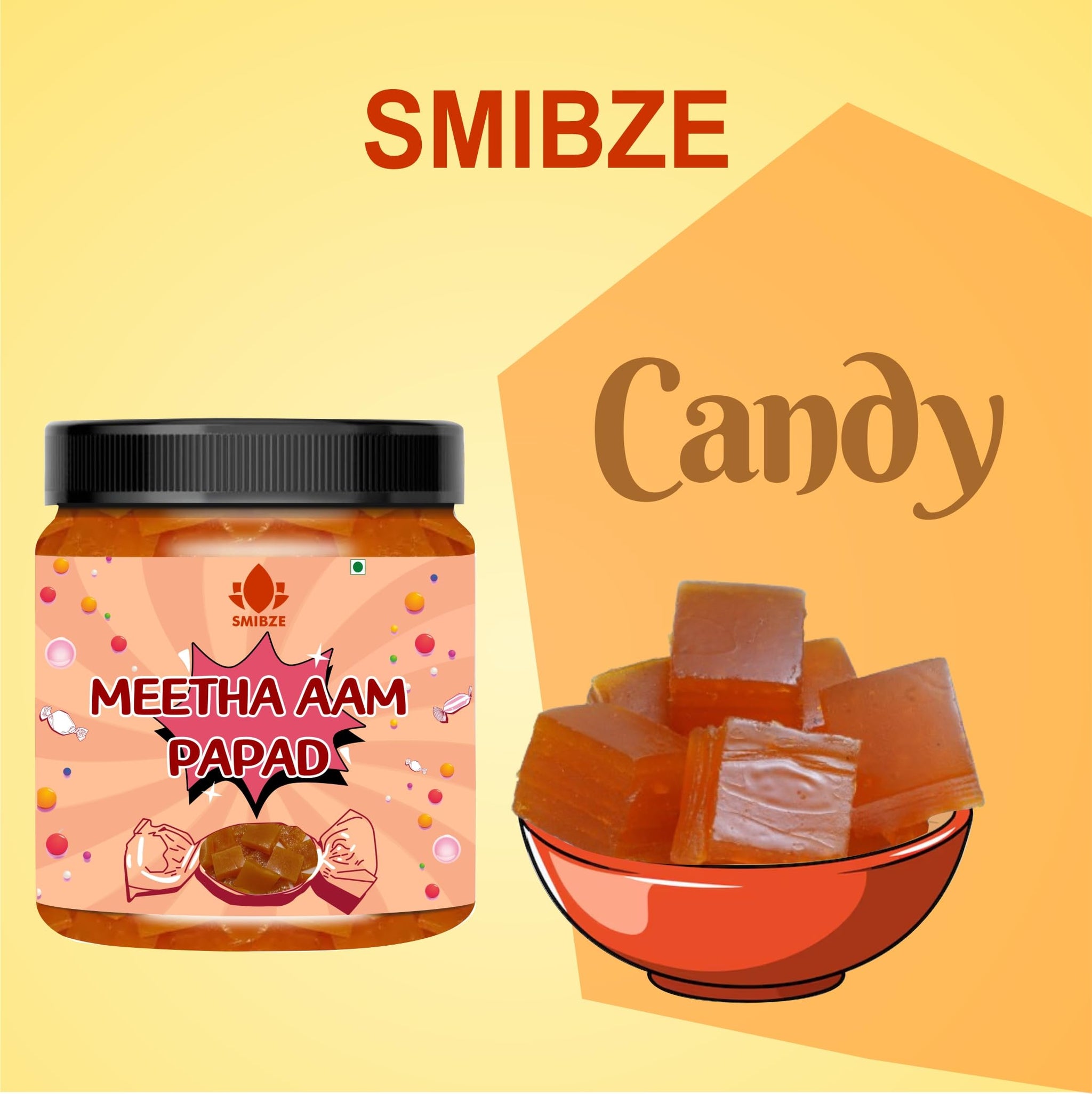 SMIBZE Natural Meetha Aam Papad 100 GM (Pack of 1) SMIBZE