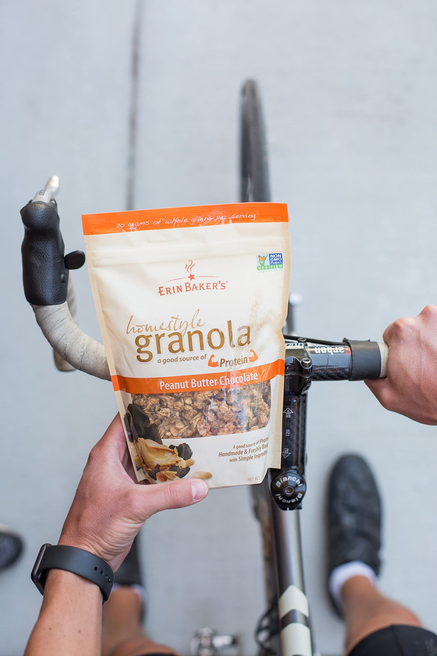 Erin Baker's, Homestyle Granola Peanut Butter Chocolate, Vegan, Ancient Grains, Non-GMO Granola, 12 Oz Bag