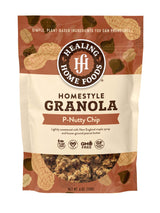 Healing Home Foods P-Nutty Chip, Gluten Free Granola Mix with Peanut Butter & Chocolate Chips - Low Sugar Granola Clusters, Vegan & Healthy Breakfast