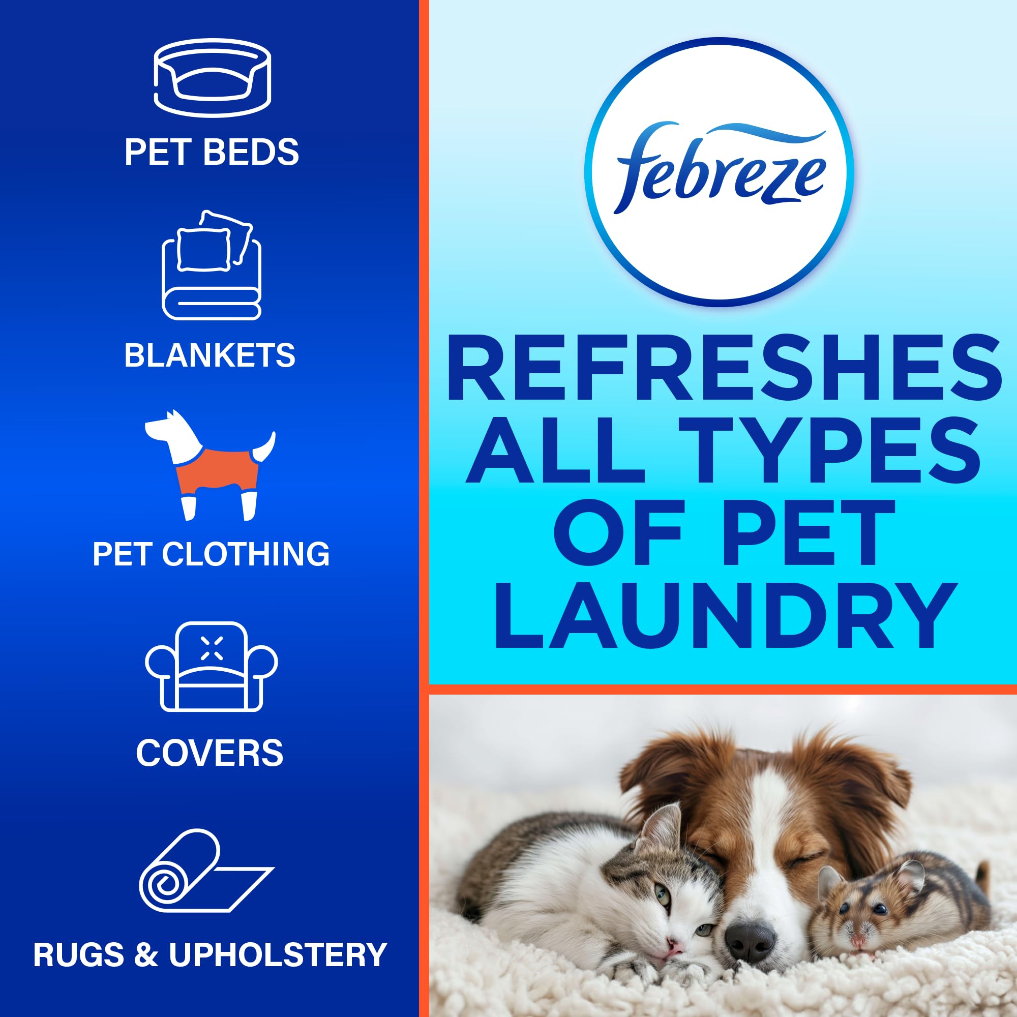 Febreze Laundry Detergent Additive for Pet Supplies, Maximum Strength In Wash Pet Odor Eliminator, Designed to Remove Tough Odors in Fabrics