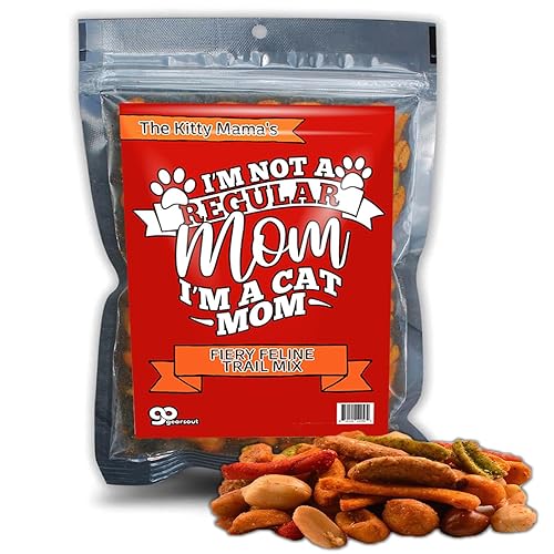 Irresistible Cat Mom Fiery Feline Trail Mix - Spicy Nut Blend with Premium Ingredients for Feline Delight - Pouch for Happy Cats