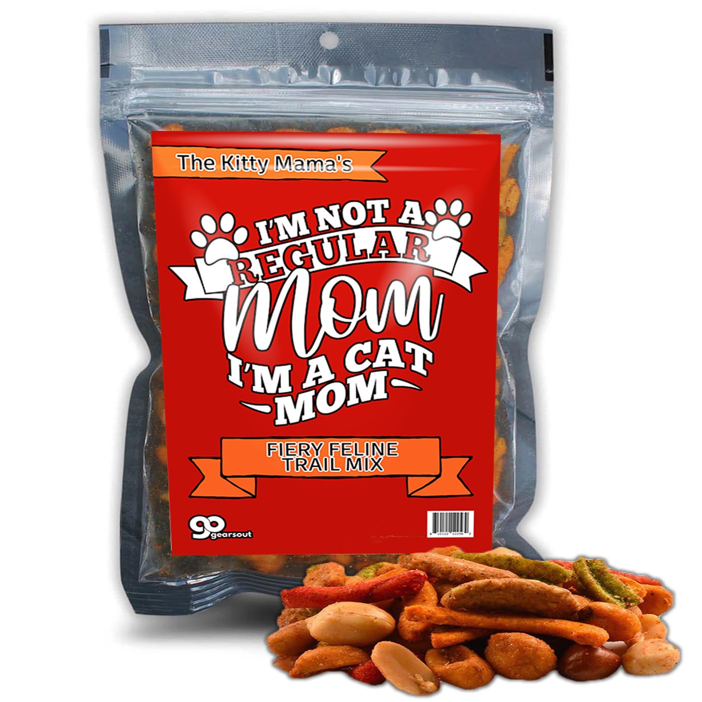 Irresistible Cat Mom Fiery Feline Trail Mix - Spicy Nut Blend with Premium Ingredients for Feline Delight - Pouch for Happy Cats