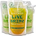 Olive My Pickle Probiotic Dill Pickle Juice for Leg Cramps - 58.5 oz | 3 Pack Dill Pickle Brine Juice with Turmeric & Black Pepper, Probiotic Pickle
