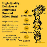 Nuts.com Roasted Mixed Nuts (50% Less Salt) - 24 Single Serve Snack Packs - Almonds, Cashews, Pecans, Brazil Nuts, Hazelnuts - Gluten-Free, Kosher, No