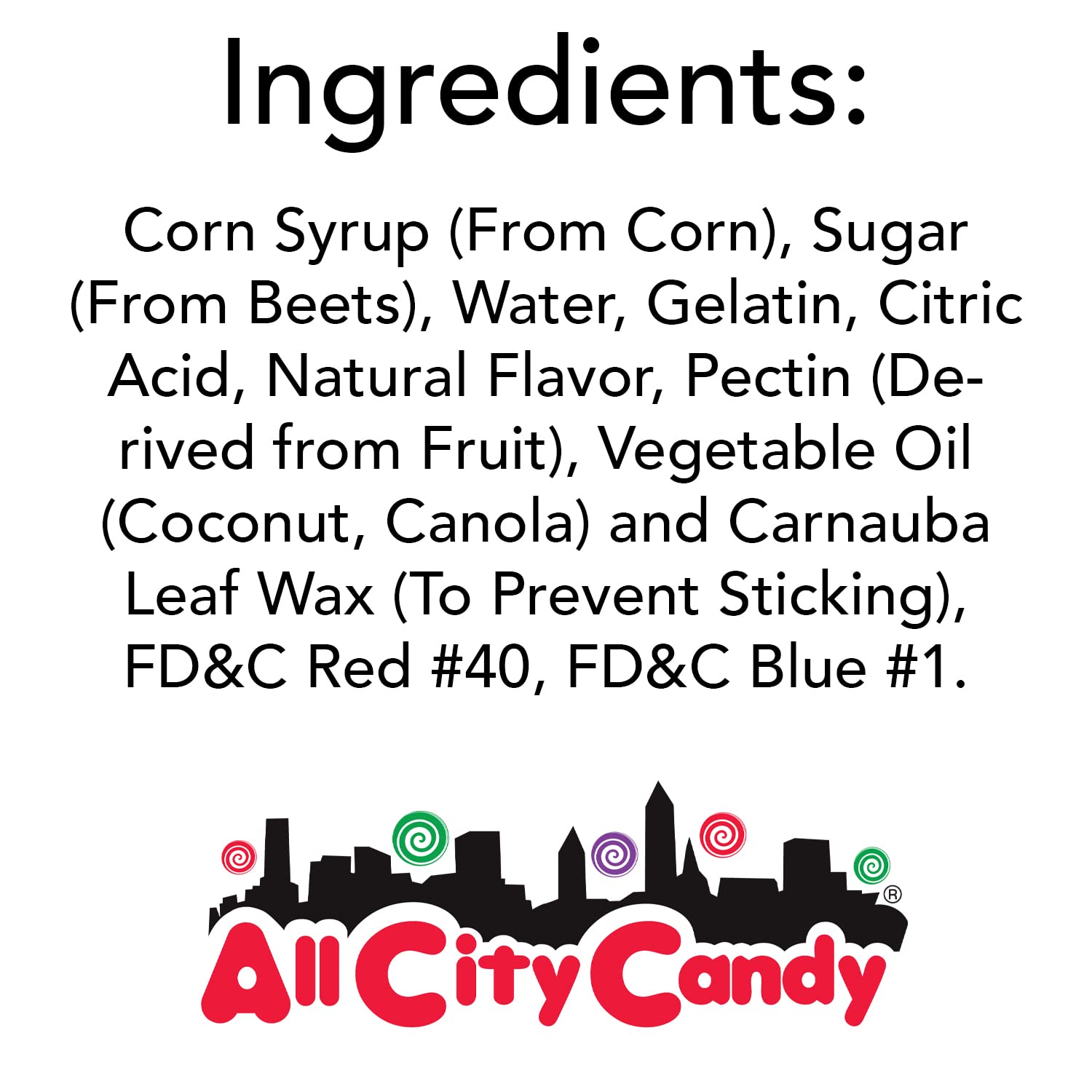 All City Candy Flavorful, Fresh & Soft 5 Pound Bulk Gummi Bear Candy Bags Individual Fruit Flavors World's Best Gummy Candy (Grape)