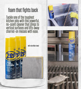 Zep No Scent Oven and Grill Cleaner 19 oz (3-Pack) Bundle with Microfiber Cleaning Cloth - Thick Foam Formula for Deep Grease and Grime Removal - Gift