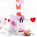 Umbrella Love Shower Bundle by Send A Cake - No Setup Required Explosion Gift Box with Music, Delicious 3" Mini Bundt Cake with 20 Sweet