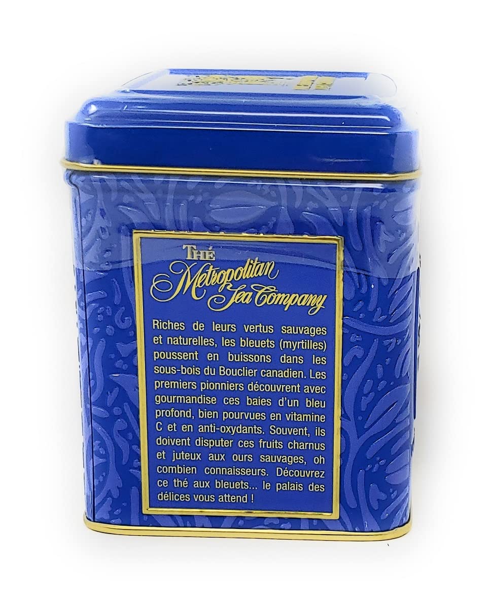 Wild Blueberry Black Tea by Metropolitan 24 Bags in Decorative Tin