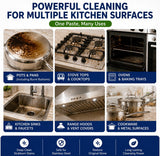 BIRZOO Remove Black Pot Cleaner Paste, Burnt Pot & Pan Bottom Cleaner for Black Residue, Burnt Grease & Stainless Steel Cleaner