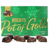 HERSHEY'S Christmas Pot of Gold Milk Chocolate Caramel Truffles Box, Candy Gift Set, 24 Total Pieces, 8.75 Ounces