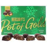 HERSHEY'S Christmas Pot of Gold Milk Chocolate Caramel Truffles Box, Candy Gift Set, 24 Total Pieces, 8.75 Ounces
