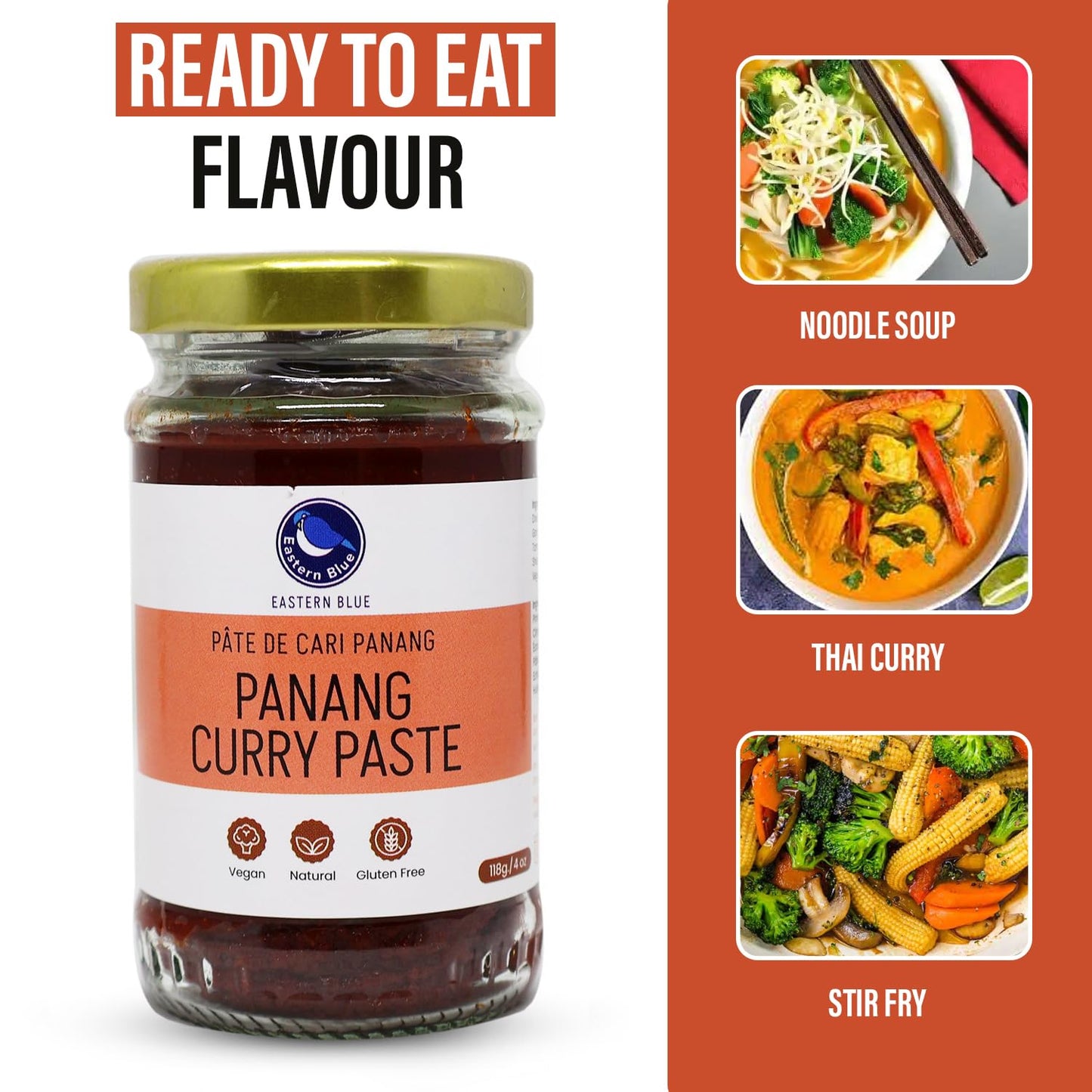 Eastern Blue Curry Paste - Panang Thai Curry Paste | Authentic Thai Curry Paste for Tasty Dishes and Curries | Vegan, Gluten Free & Nuts Free Panang