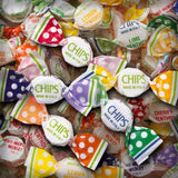 CHIPS Lightly Mentholated Italian Pastilles, Gourmet Individually Wrapped Fruit Candy Assortment, Cherry Blackberry Lime Lemon Orange, Vegan Gluten