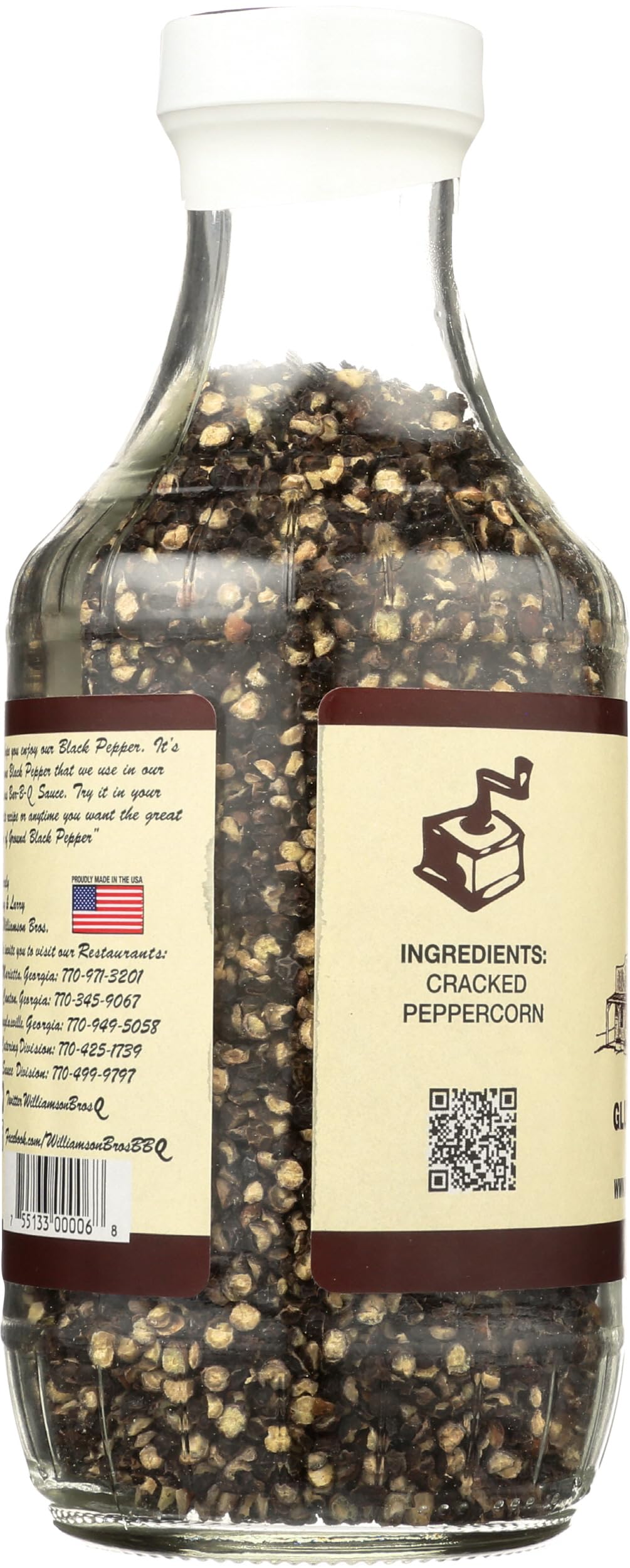 Williamson Bros., Coarse Black Pepper, 8 Oz