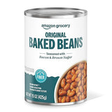 Amazon Grocery, Original Baked Beans, Seasoned with Bacon & Brown Sugar, 15 Oz