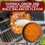 Taste of Cajun | Gourmet Seasoning | Non GMO, All Natural | Artisanal Spice Blend | Handmade in USA in Small Batches | Ultra Premium Spices & Herb Mix