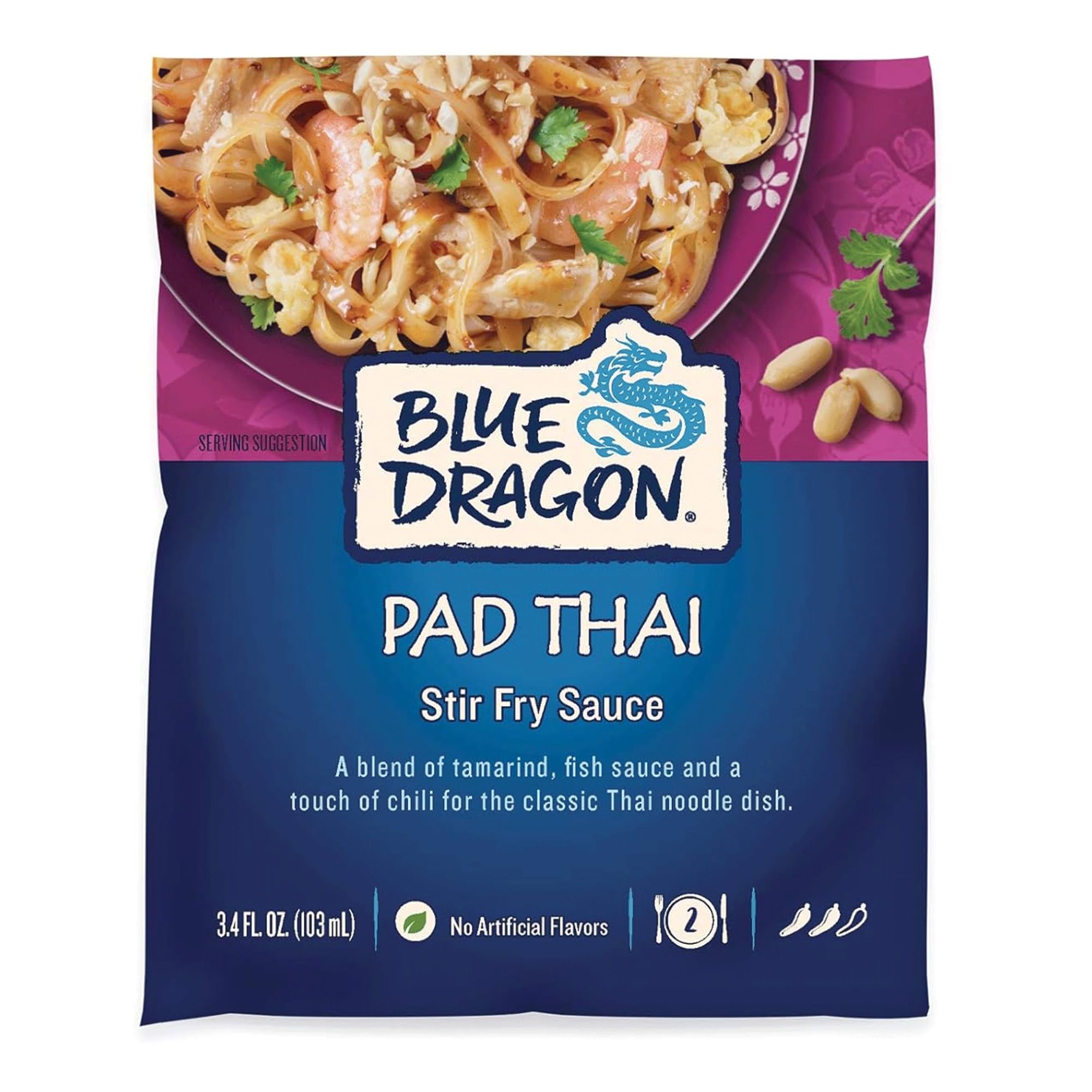 Blue Dragon Pad Thai Stir Fry Sauce Sachet, 3.4 Oz