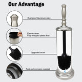 Indecor Home Metal Toilet Bowl Brush with Holder Premium Bathroom Cleaning Set Rustproof Hygienic Durable Elegant Finish