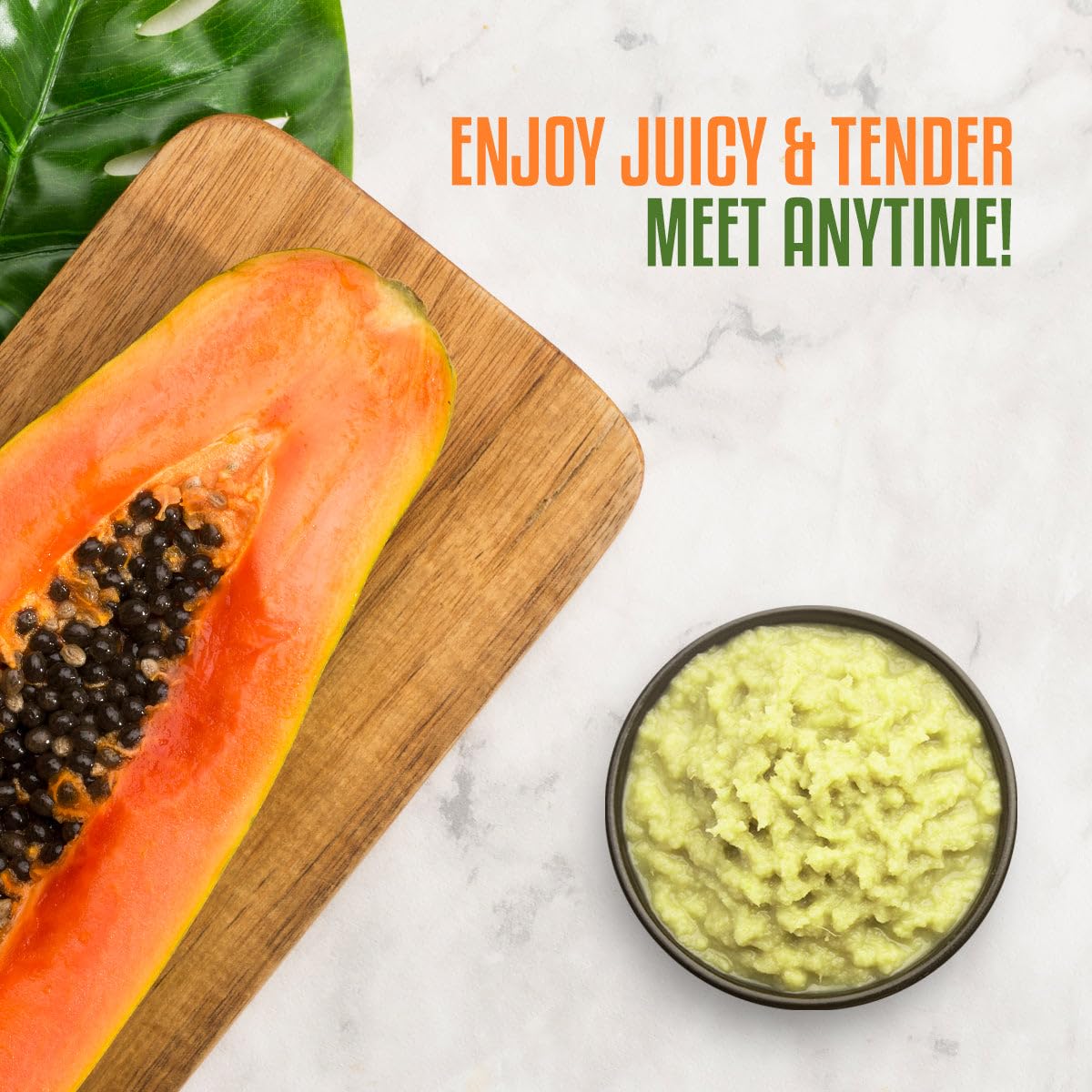 Hemani Papaya Paste 750g - Natural Meat Tenderizer for Biryani, BBQ & Kebab | Raw Green Papaya Enzyme Tenderizer | Halal, No Artificial Additives |