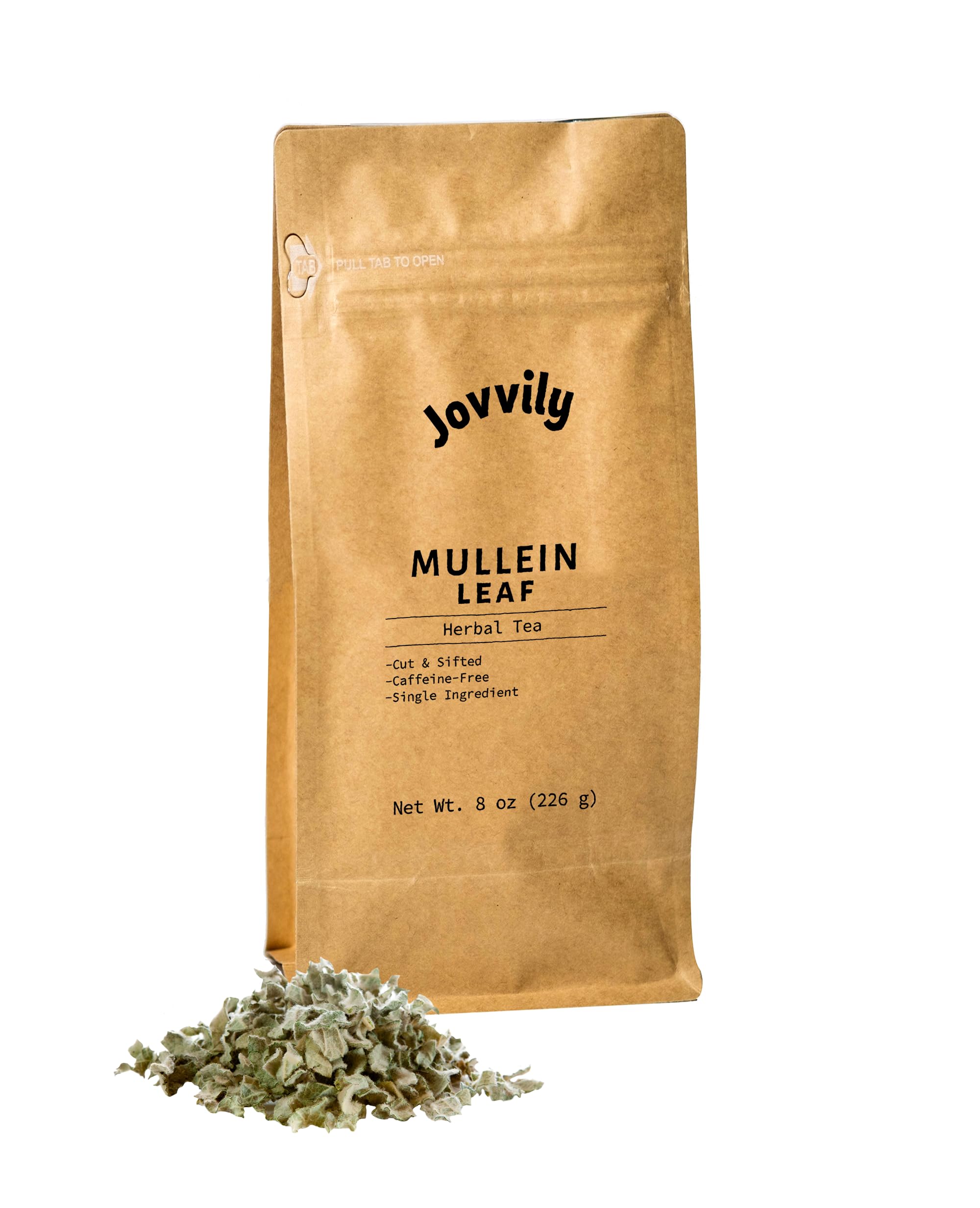 Jovvily Mullein Leaf - 8 oz - Cut & Sifted - Herbal Tea - Caffeine Free