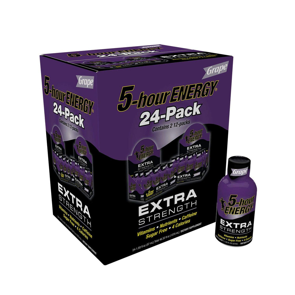 5-Hour Energy Shot, Extra Strength Grape 1.93 oz. ea, 24 pk. A1