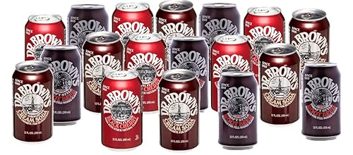 Dr. Browns Soda (18 Pack): 6 Black Cherry, 6 Root Beer, 6 Cream Soda 12oz cans