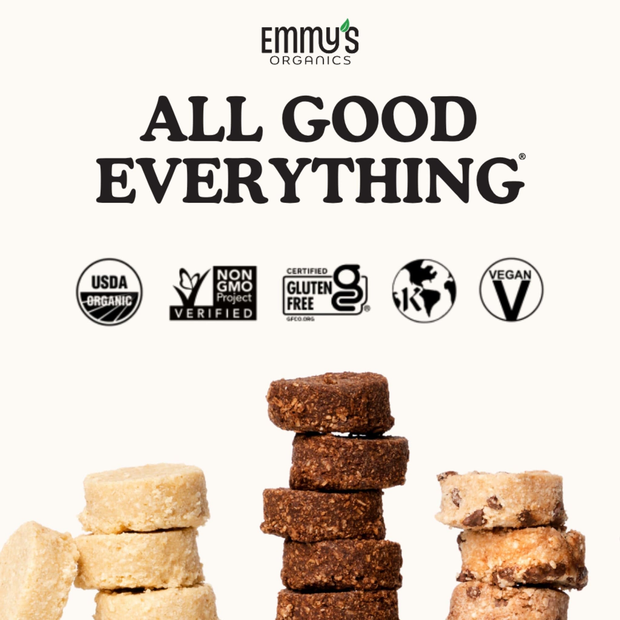 Emmy's Organics Dark Cacao Coconut Cookies (Pack of 2) | Gluten-Free, Organic, Vegan, Paleo-Friendly
