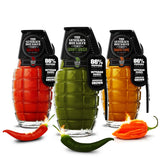 The General's Hot Sauce Gift Set, Triple Threat Gourmet Variety 6 oz 3-Pack, Habanero & Cayenne Peppers, 2/5-4/5 Heat, Natural Spicy Sauce for Wings