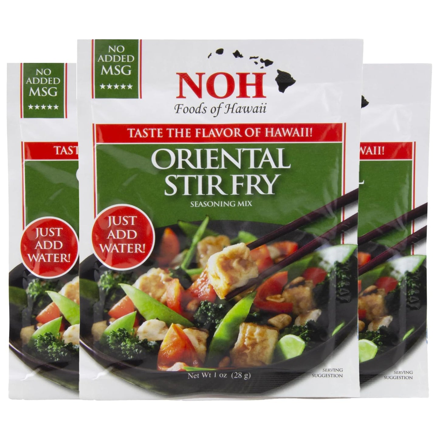 NOH Oriental Stir Fry Seasoning Mix, 1 oz Packet (Pack of 3) - Easy-to-Use Authentic Asian Stir Fry Seasoning Mix, Ideal for Beef, Chicken, Pork