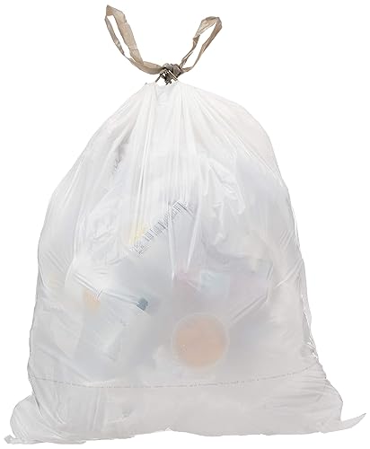 AmazonCommercial 18 Gallon Compactor Bags with Drawstring, 2 Mil, 50 Count