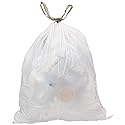 AmazonCommercial 18 Gallon Compactor Bags with Drawstring, 2 Mil, 50 Count