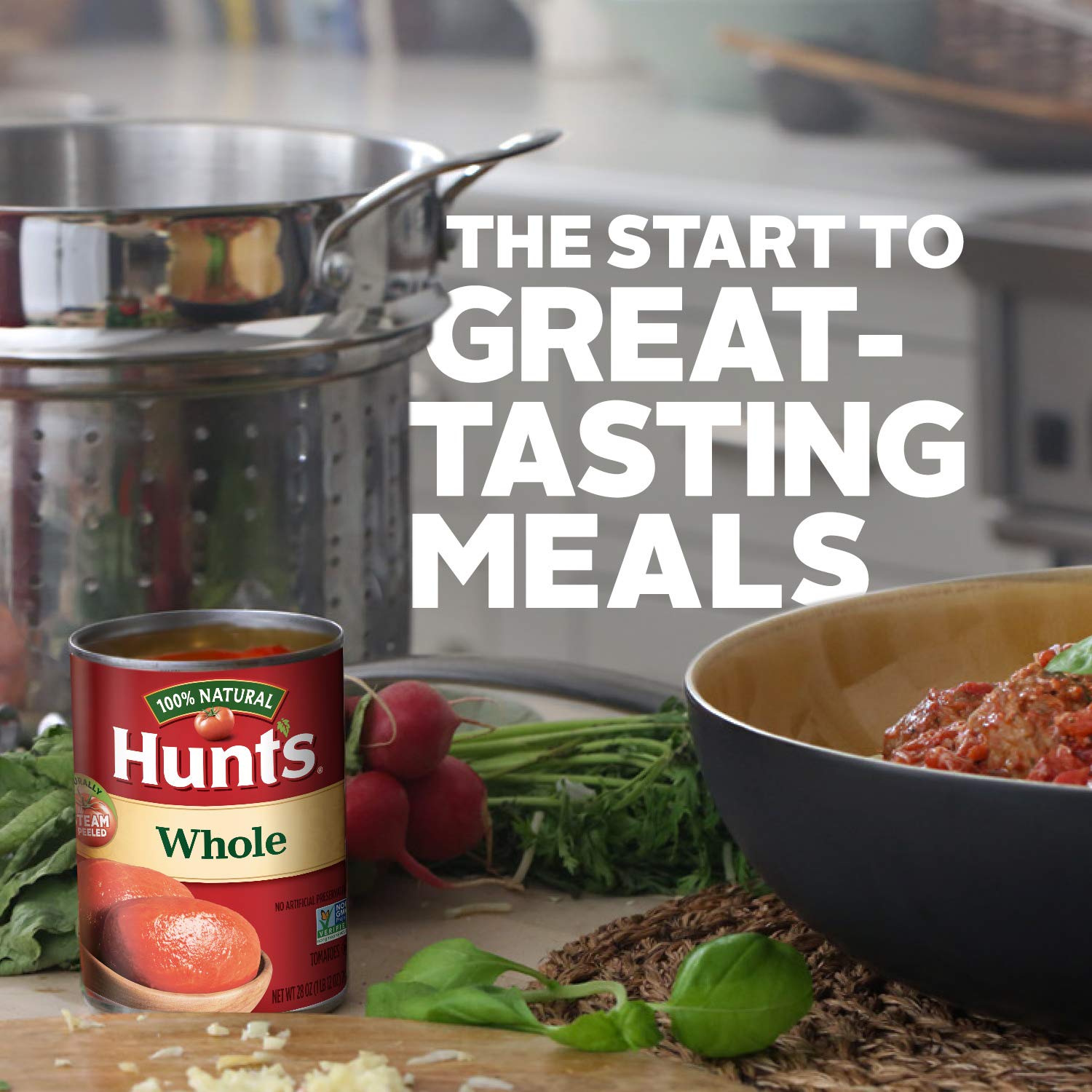Hunt’s Whole Peeled Tomatoes, Perfect for Chili & Soups, 28 oz. Can