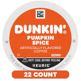 Dunkin' Pumpkin Spice Coffee, 22-Count Pods (2020) Limited Edition