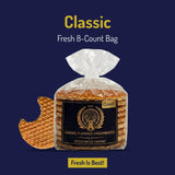 Dutch Waffle Company Stroopwafels, Classic Caramel Filled Dutch Waffle Cookies, 8-Count Bag, Authentic Holland Style