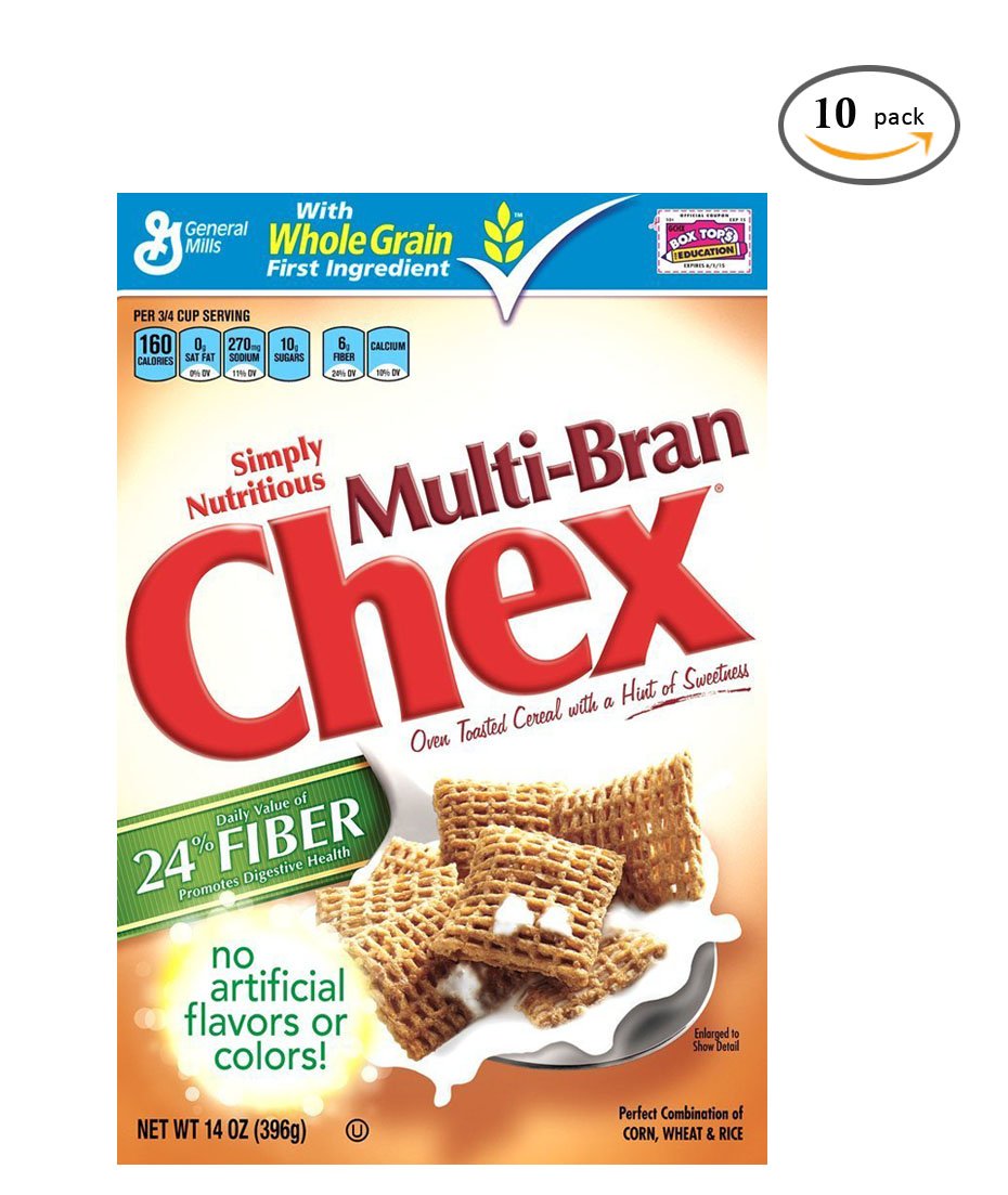 Multi-Bran Chex Oven Toasted Cereal 14 oz (Pack of 10)