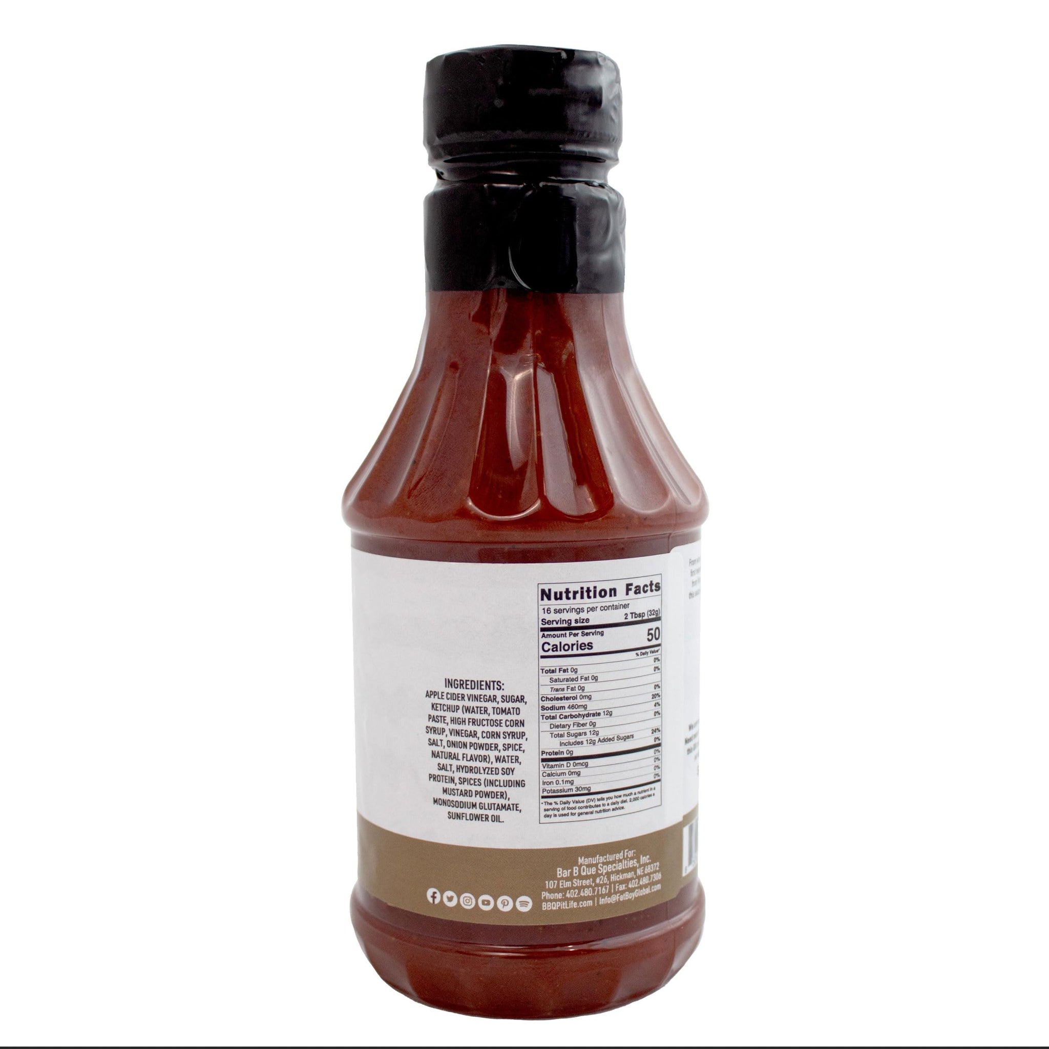 Fat Boy Hickman's BBQ Appalachian Red Gluten Free Vinegar-Based Sauce 18 oz (Pack of 2)