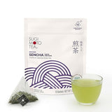 SUGIMOTO TEA Japanese Organic Sencha with Matcha Green Tea Bags 12 Count