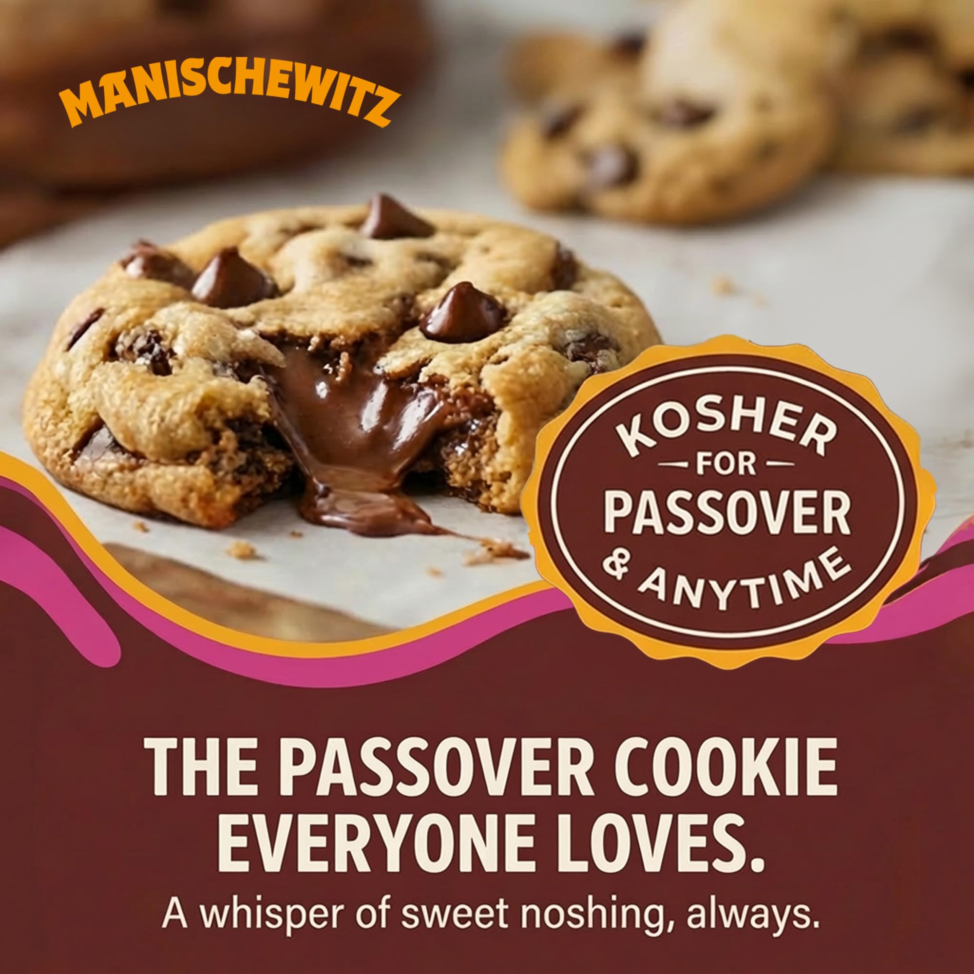 Manischewitz Chocolate Chip Cookie Mix, 10.5 oz (2 Pack) | Kosher for Passover| Dairy-Free Baking Mix | Nut Free | Easy Homemade Cookies