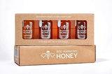 Bee Harmony Coast-to-Coast Honey Flight, Mini Honey Gift Set, 4 Jars, 3 OZ Each, Premium, Raw, Made in the USA