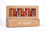 Bee Harmony Coast-to-Coast Honey Flight, Mini Honey Gift Set, 4 Jars, 3 OZ Each, Premium, Raw, Made in the USA