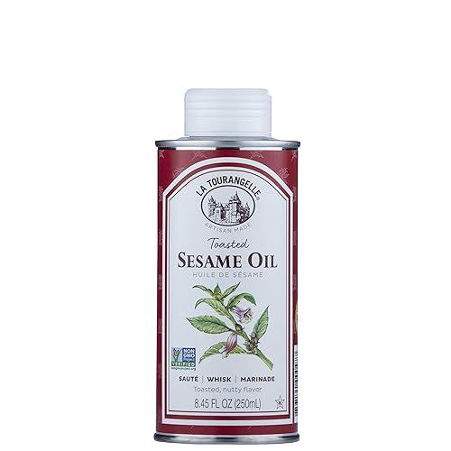 La Tourangelle, Toasted Sesame Oil, Great for Cooking, Add to Noodles, Stir-Fry, Vegetables, Vinaigrettes, and Marinades, 8.45 Fl Oz