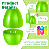 12 PCS Jumbo Easter Eggs, 10" Large Plastic Easter Eggs for Easter Egg Hunt, Empty Easter Eggs for Filling Treats, Fillable Surprise Eggs Bulk, Basket