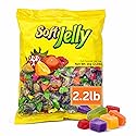 Soft Jelly Candy - 1kg (2.2 lb) Bulk Pack - Individually Wrapped Fruit Flavored Chewy Candy - Apple, Lemon, Orange, Raspberry, Strawberry
