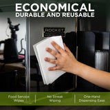 Fresh Towel Foodservice Reusable Paper Towels - 1/4 Fold, 13 x 20 inches - (1 Case of 150) All Purpose Cleaning Towels (White)