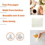 Full Circle Tough Sheets Reusable Plant-based Paper Towels - Super-Absorbent, Bamboo Towels - Multi-Use Cleaning Products - 30 Sheet Roll
