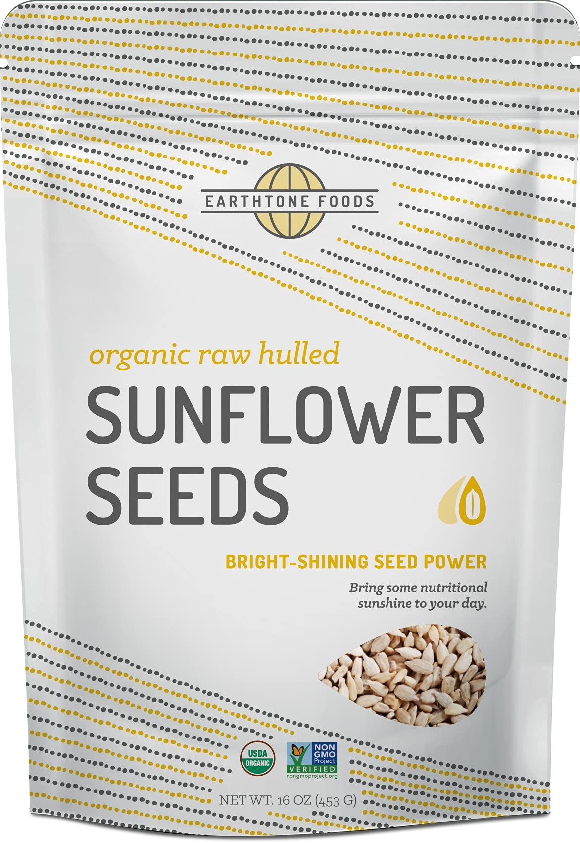 Sunflower Seeds Organic | Fresh, Hulled, Unsalted, No Shell Sunflower Kernels | Healthy Snacks, Cooking, Baking | Vegan & Keto Friendly, 16 oz